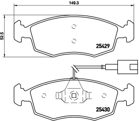BREMBO P 23 138 Kit pastiglie freno per FIAT 500 (312_), 500 C (312_), PUNTO (19 - Miniatura 4