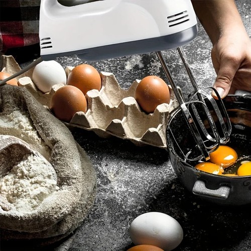 Electric Hand Mixer Kitchen Beater Spiral Whisk Egg Beater Dough Electric Mixer - Picture 5 of 13