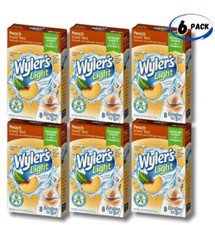 Wyler's Light Singles-To-Go Sugar Free Drink Mix Peach Iced Tea 6 packs