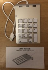 USB Numeric Keypad With USB Hub Combo / 3 USB 2.0 Ports/ Portable