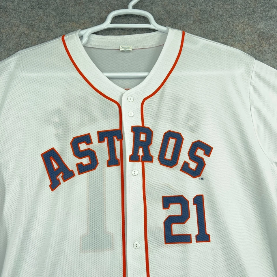Houston Astros Shirt Mens XL White Zack Greinke MLB Baseball Stadium Giveaway - Image 3 of 4