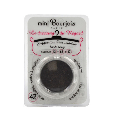 Bourjois Mini Single Eyeshadow Refill 42 Dramatic Onyx Shimmery Black 0.05 Oz