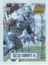 ROBERT JONES 1996 COLLECTOR'S EDGE COWBOYS ON CARD AUTO #D 1382/4000