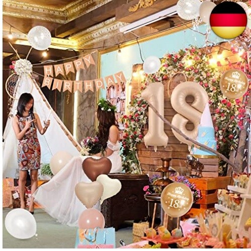 DIWULI Geburtstagsdeko Für 13. Geburtstag – Ballon-Set Mit Zahl 13 Und „Happy Birthday“