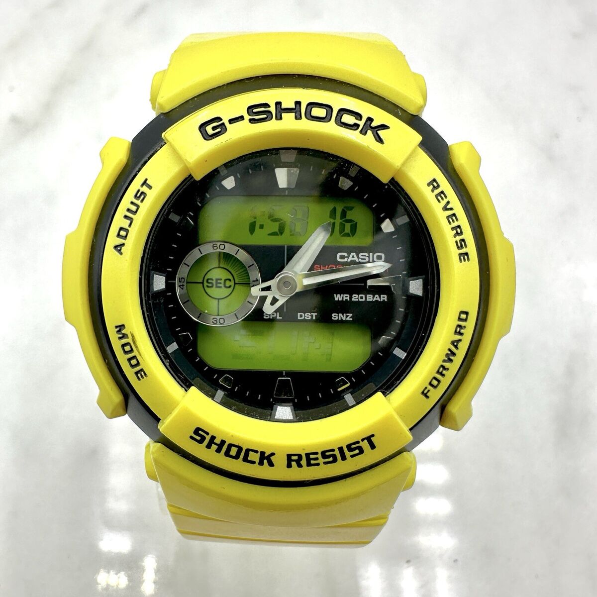 Casio G-Shock Crazy Colors Watch G-300SC Yellow, Working Casio G-Shock Crazy Colors Watch G-300SC Yellow, Working