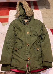 michael kors army green parka