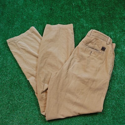 Vintage Hugo Boss Chino Pants Mens 28 corduroy beige zip fly - Main Image