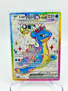 Carte Pokémon Lapras Ex 158/142 – Stellar Crown – Full Art Ultra Rare – Authentique