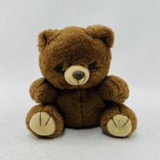 Vintage Russ Teddy Bear Plush Toy Classic Mini Small Brown Hard Nose Sit Display