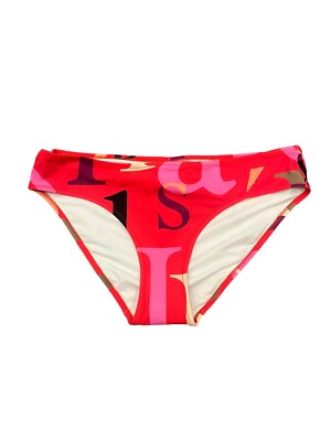 FERAUD Paris Bikini Botton Red w/Letters Sz M/12 New without Tags