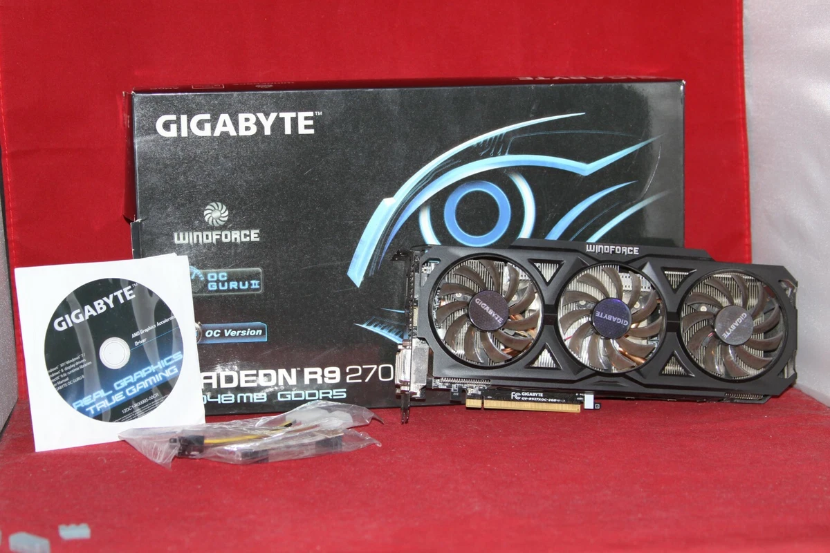 Gigabyte AMD Radeon R9 270X, 2GB 256BIT GDDR5. PCI Express 3.0 X16.
