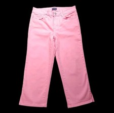 NYDJ 20" Vaqueras Cortos de Pierna Recta Elevación Oculta Rosa Mujer Talla 2/26 