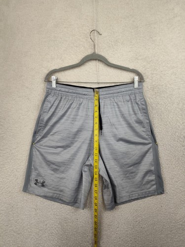 Under Armour Boy Short Large Gray Polyester Blend Drawstring Basketball Active - Picture 11 of 19