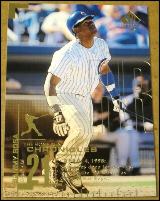 1999 SP Authentic Home Run Chronicles Sammy Sosa Card #HR2 HR Chicago Cubs NRMT