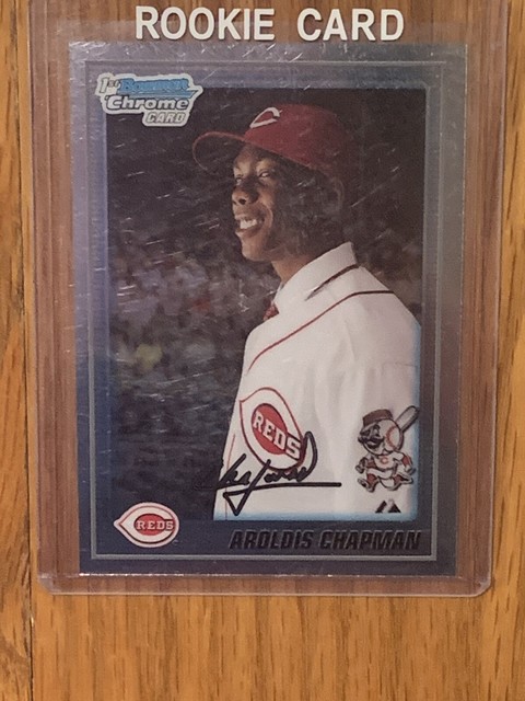 AROLDIS CHAPMAN ROOKIE CARD 2010 Bowman Chrome 1st RC Baseball REDS 