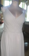 Chiffon Bridesmaids Dress with V-Neckline and V-Back