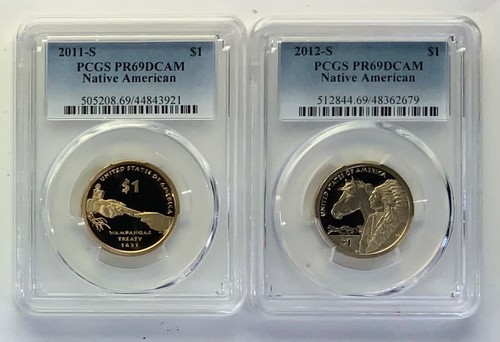2009, 2010, 2011 & 2012 S $1 Sacagawea Dollar Proof PCGS 69 Four Coin Set - Picture 3 of 4