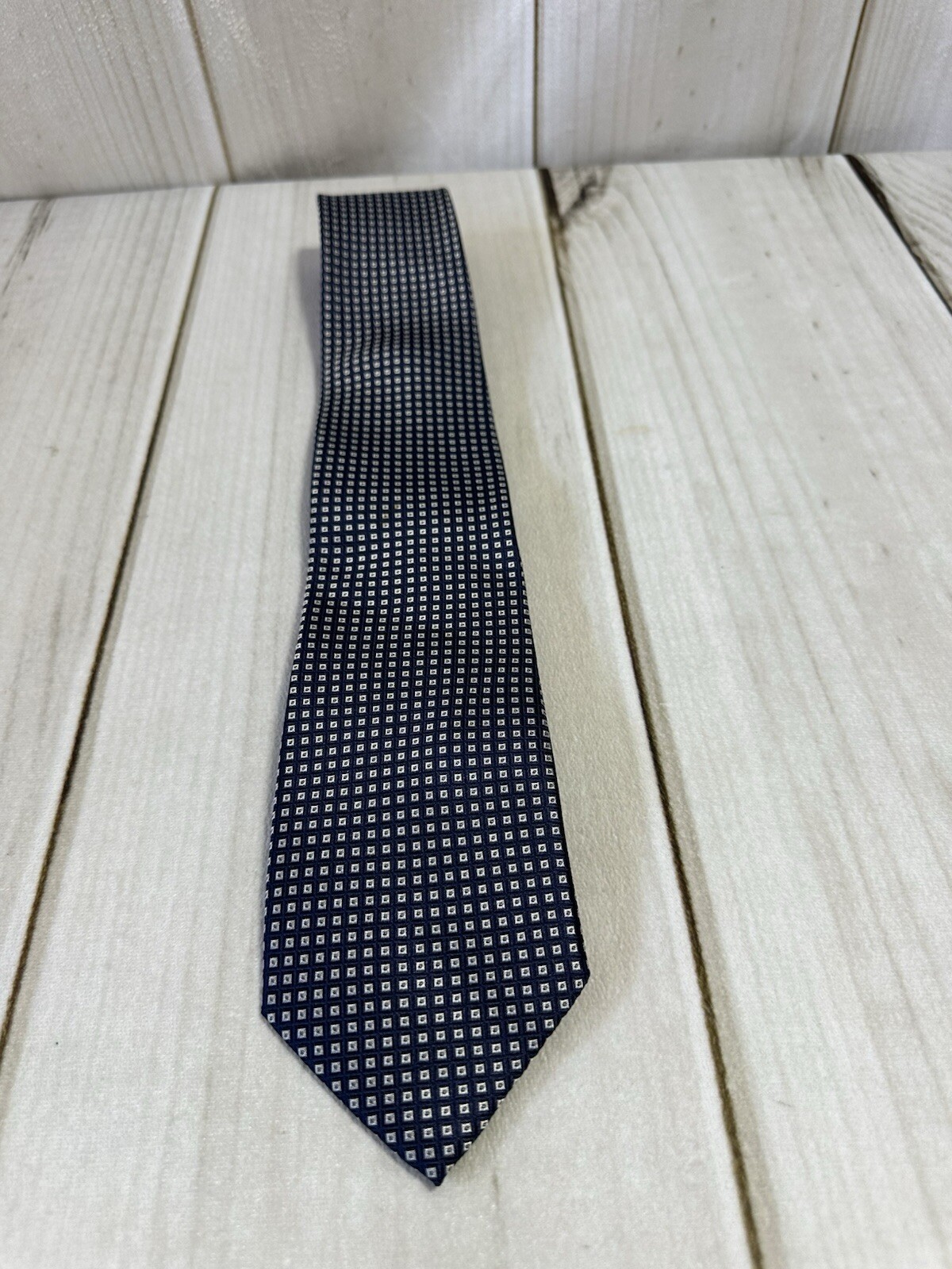 POTUS Donald J Trump Signature Silk Tie Geometric Blue for Men