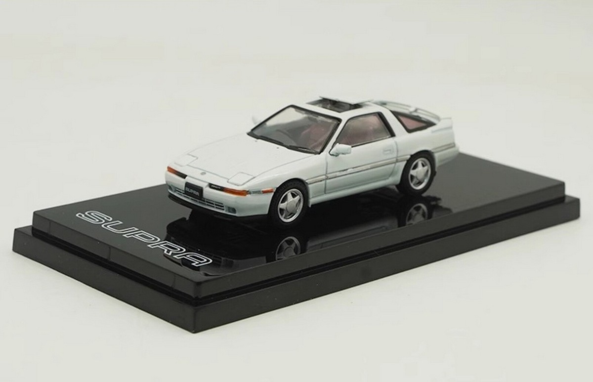 Hobby Japan 1/64 Scale Toyota Supra A70 White Diecast Model Car
