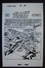 Original Production Art FLASH #166 splash page, CARMINE INFANTINO art