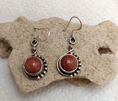 Boucles D'oreilles Anciennes En Argent Massif 925 - Style Antique, Occasion