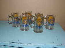 Vtg Memphis State University Drinking Glasses Mugs Tiger Arby's Collegiate Set/6