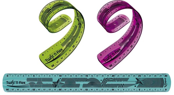 Maped 027900 Lineal Twist'n Flex - 30 Cm, Sortiert, Im Kunststoff-Etui-image
