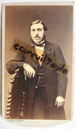 CDV PHOTO PIERRE PETIT à PARIS jeune homme en costume D765 EUR 5,00 - FR