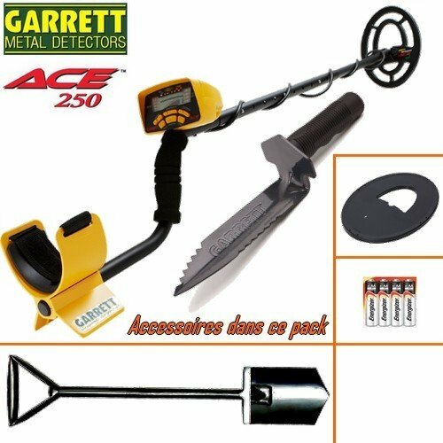 Détecteur de métaux Garrett ACE 250 avec Discrimination Ajustable et Pointer Étanche