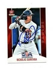 Nicholas Nick Quintana hand signed autographed USA baseball card Detroit Tigers#