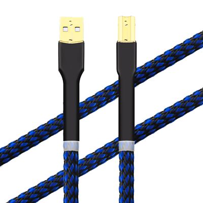 Viborg HiFi USB Cable DAC A-B OCC Digital AB Audio A to B High End (1.5M)