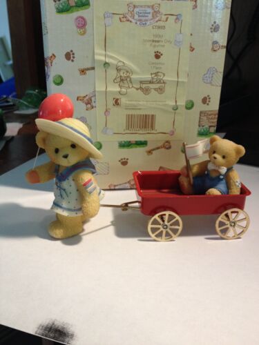 Cherished Teddies Club " LETTY " And Wagon 1999 #CT993 Figurine NEW - Picture 1 of 3