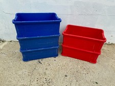 5 x Large Storage Bins Garage Shelving Stacking Toy Boxes 600 x 400 x 230mm