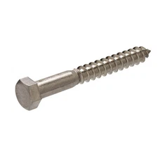Pack of 10 5/16 x 5" Stainless Steel 18-8 304 Hex Head Cap Lag Screw Bolt