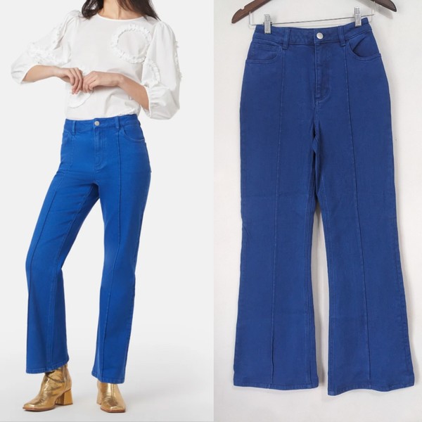 Gorman Sz 6 Blue Marilyn High Rise Flared Jeans