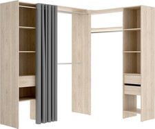 SUIT - Composizione Di Cabina Armadio Angolare Con Due Colonne, Zona Con Barre A