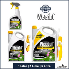 Weedol Tough Weedkiller Ready to Use 1L 3L or 5L Spray for Deep Rooted Weeds