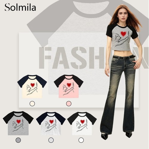 Women Summer Lovely Dog Love Print Short Sleeve T-Shirt Fashion Casual Short Top - Picture 2 of 16