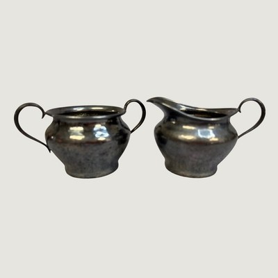 Forbes Silver Co 735 Silver Plate Creamer and Sugar Bowl Set Vintage Antique