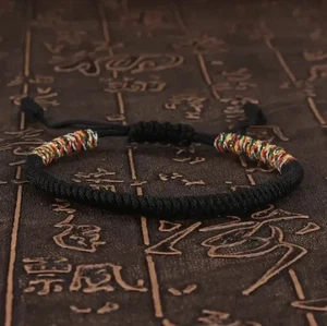 Lucky Unisex Braid Tibetan Buddhist Braided Rope King Kong Knot Bracelet Gift - Picture 1 of 16
