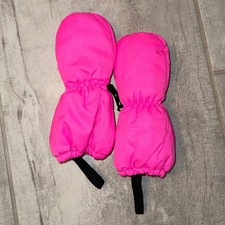 Kids Bright Pink Snow Mittens Warm Waterproof Size 3XS 3TP