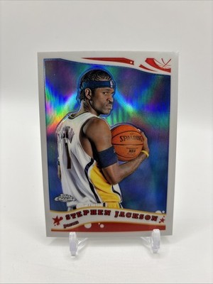 Topps Chrome Stephen Jackson Base Refractor SP/999 Pacers All Star GSW Spurs