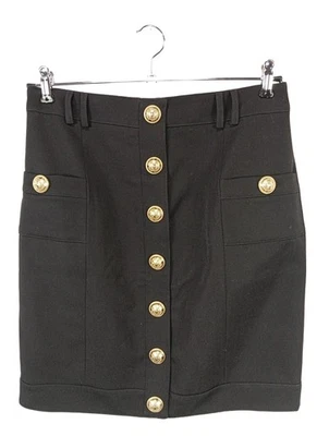 BALMAIN Jupe crayon Dames Jupe T EU 42 noir élégant - Photo 1/4