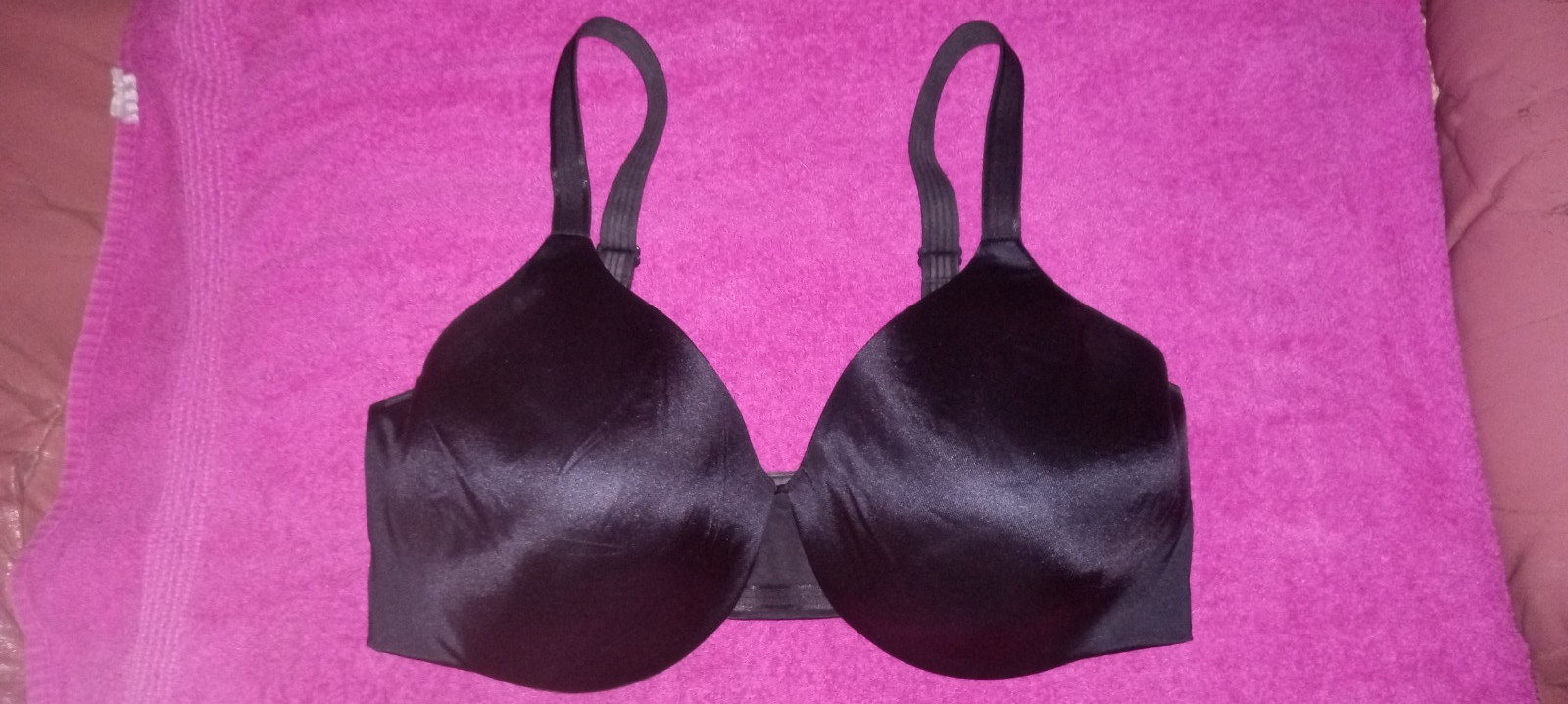 Bali 38DD BLACK One Smooth U Smoothing & Concealing PETALS Underwire Bra 3W11