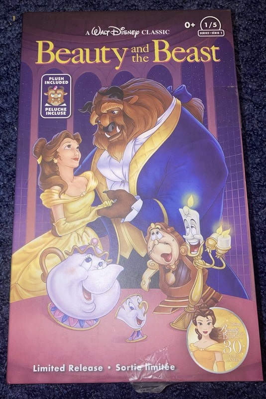 Disney Parks Beauty and The Beast 30th Anniversary VHS Plush Character Series 1