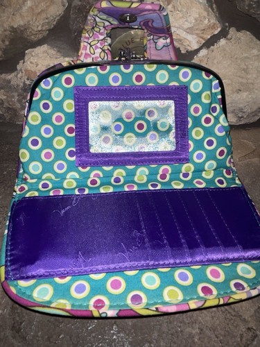 "Cartera Vera Bradley Doble Beso N Cierre a Presión en Otoño Patrón Brezo 5""x8.25""" - Imagen 5 de 9