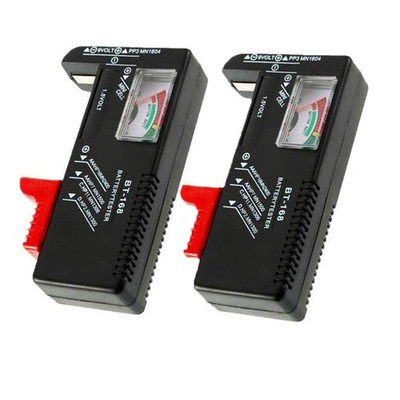 Pgzsy 2 Pack Battery Tester, Universal Battery Checker For Aa / Aaa