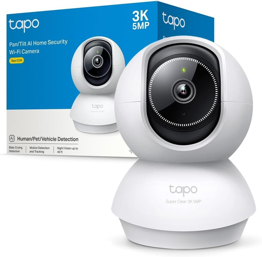 Telecamera Sorveglianza C230 3K 5MP: Baby Monitor e Sicurezza Pet