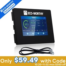 ECO-WORTHY 48V Battery Compatible Plug&Play Magnetic Mount Real-time Monitor