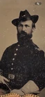 Armed 6th plate Civil War officer tintype with identification